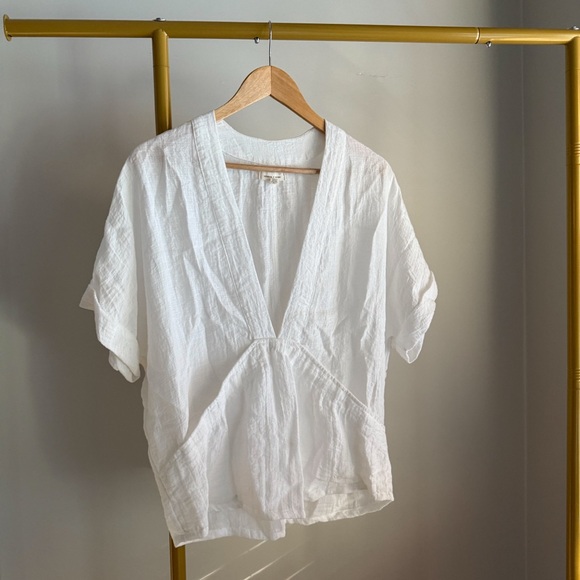 LNWOT UO Silence + Noise Tunic Style Short Sleeve Blouse - Picture 1 of 4